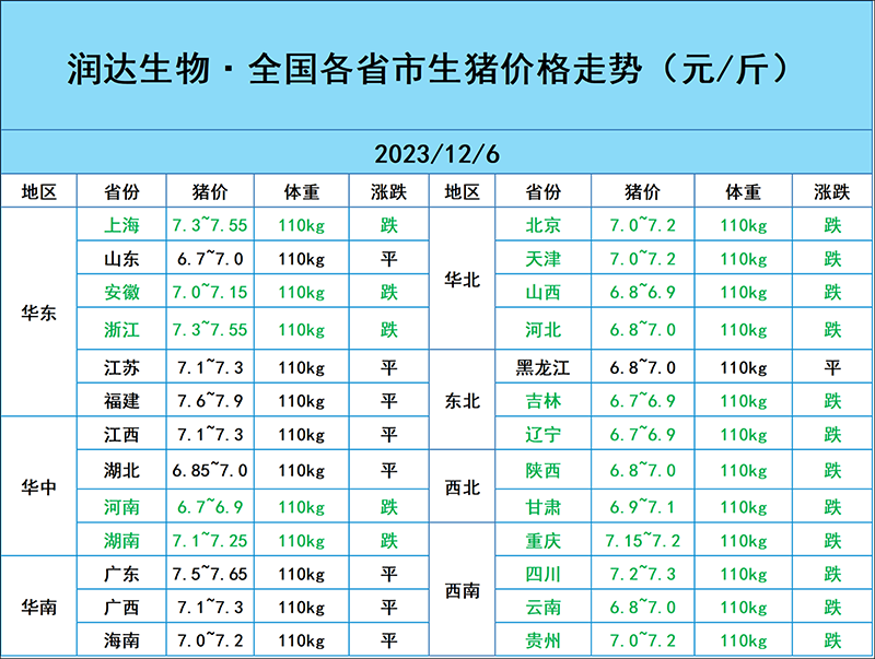 12月6日猪价行情